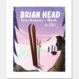 Brian Head Ski Utah Ski poster Posters and Art